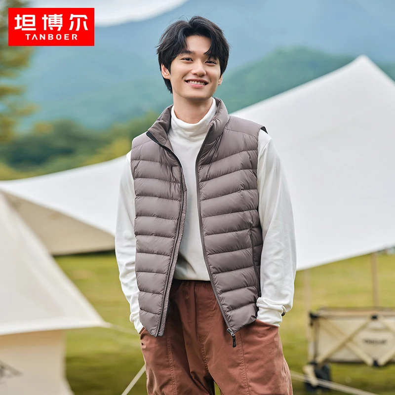 坦博尔男款短款马甲户外秋冬季休闲保暖轻薄立领时尚TF336023