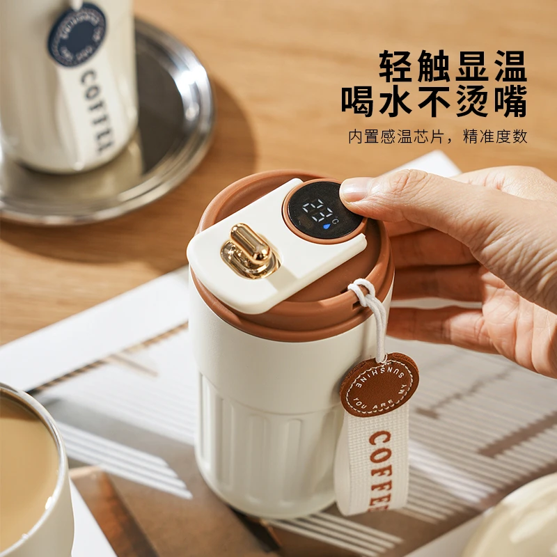 舍里316母婴级不锈钢咖啡杯保温杯女高颜值便携陶瓷内胆随行水杯