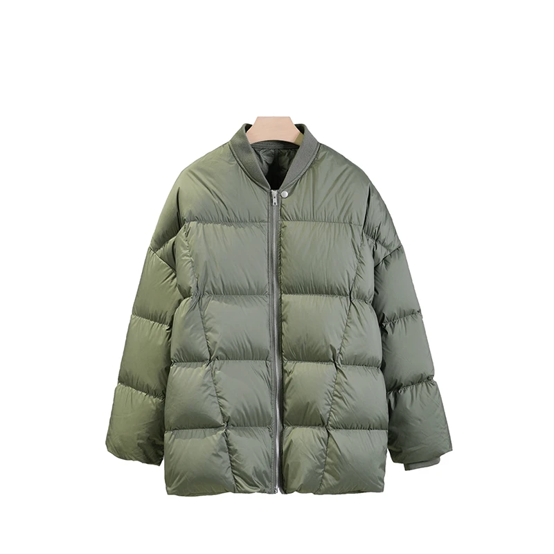 CHIC白 小众设计棒球羽绒服