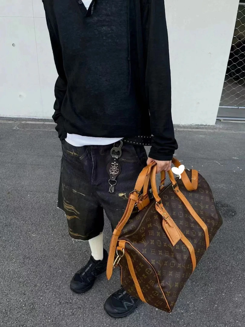 95新 LouisVuitton/路易威登 LV肩带款旅行袋45/50/55/60/原皮