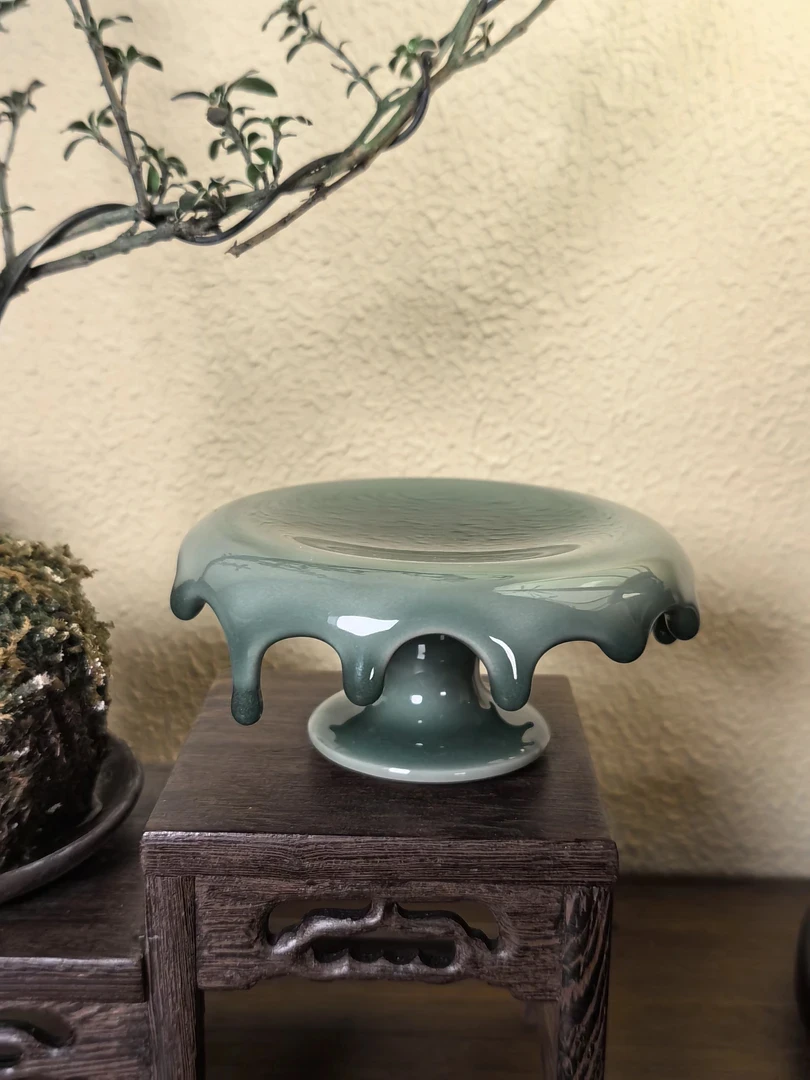 秋风茶器专供，龙泉青瓷盖置