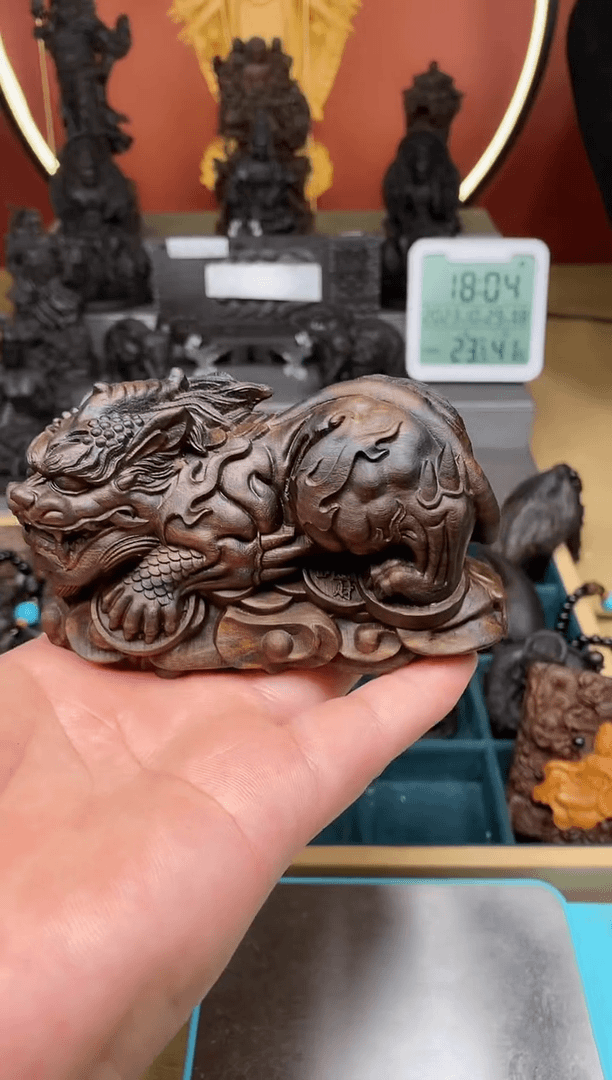 【闪购商品】雕刻木材大貔貅摆件
