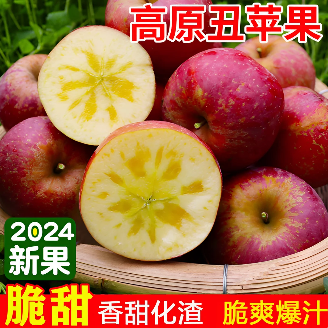 昭通高原红富士丑苹果正宗农家冰糖心苹果小果3斤尝鲜装