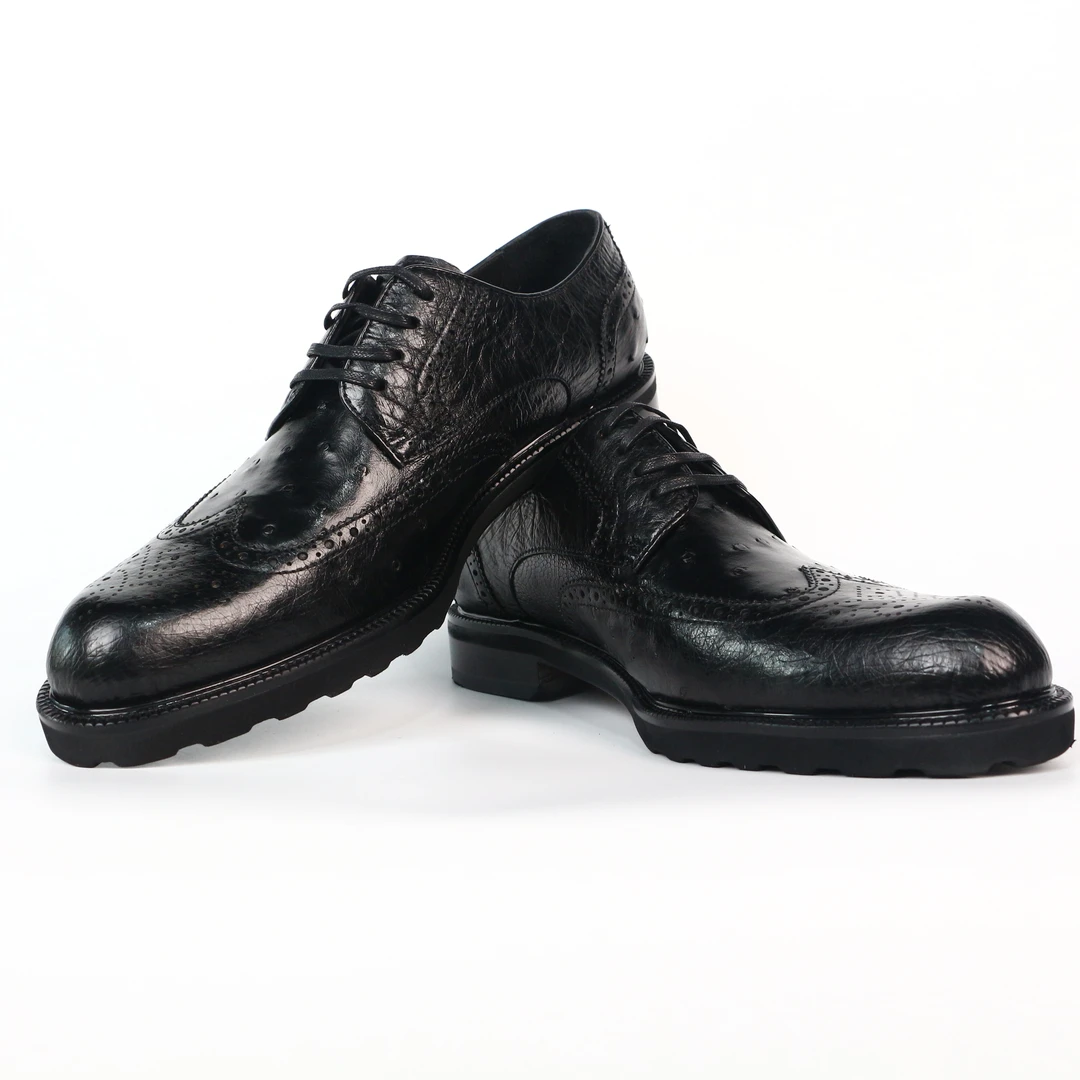 匠人乔皮具【男士布洛克鞋】时尚百搭男士真皮商务经典布洛克鞋