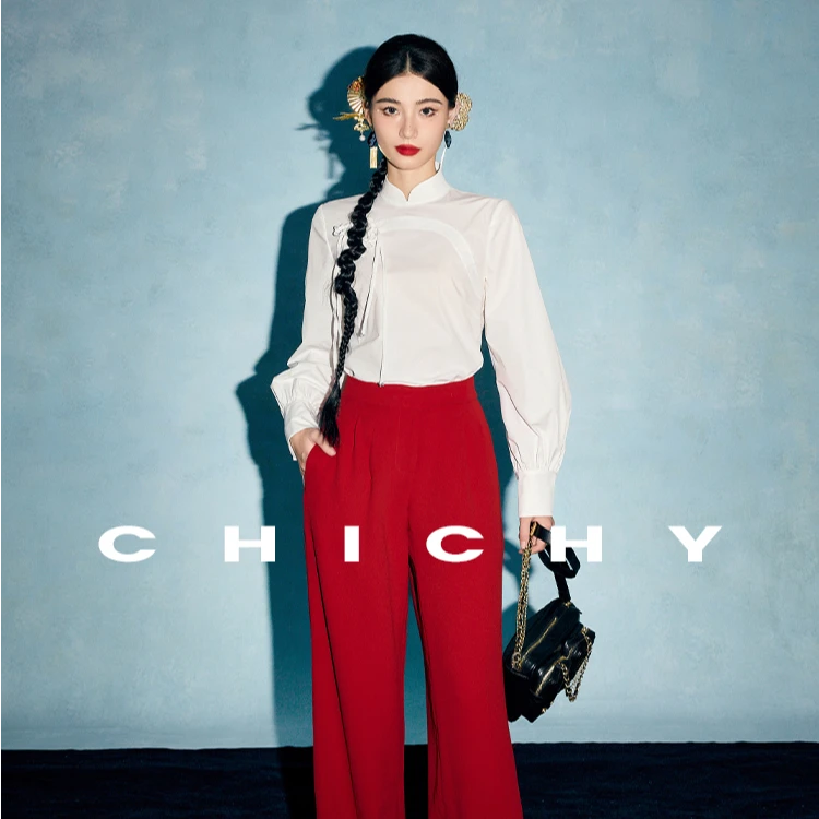 【尚雅】CHICHY新中式美学名媛风长袖衬衫CT1E002243
