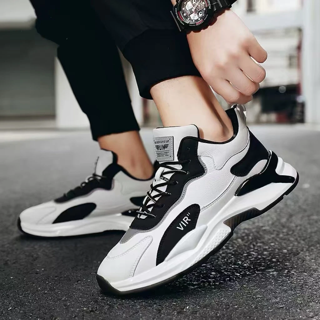 品牌商超！皮面冬季保暖吸墨运动休闲老爹鞋4376