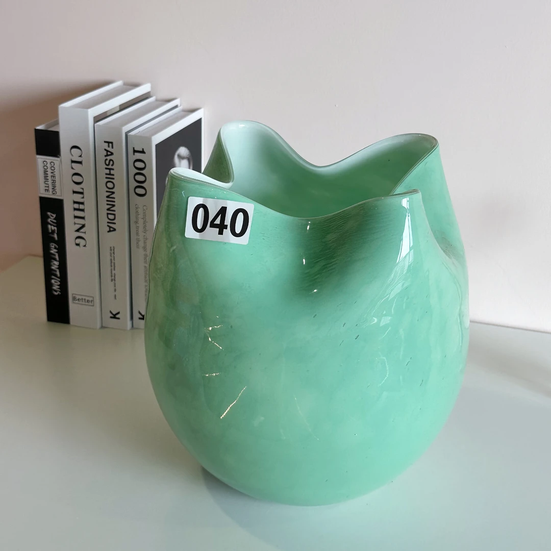 2024手工古法琉璃花器，手捏口，三层琉璃040