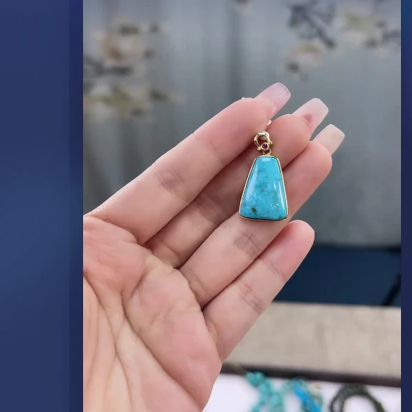 【人工处理】松石吊坠（多样性）以直播间为准）BB00578