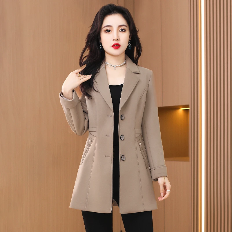 【可蓓儿】杭州意法高贵风衣外套女2025新款春秋高端贵夫人小妈妈装