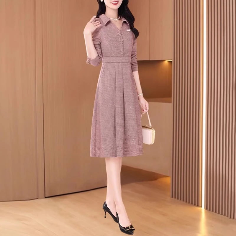 【可蓓儿】新中式旗袍连衣裙2025新款女秋广州十三行喜婆婆婚妈妈装