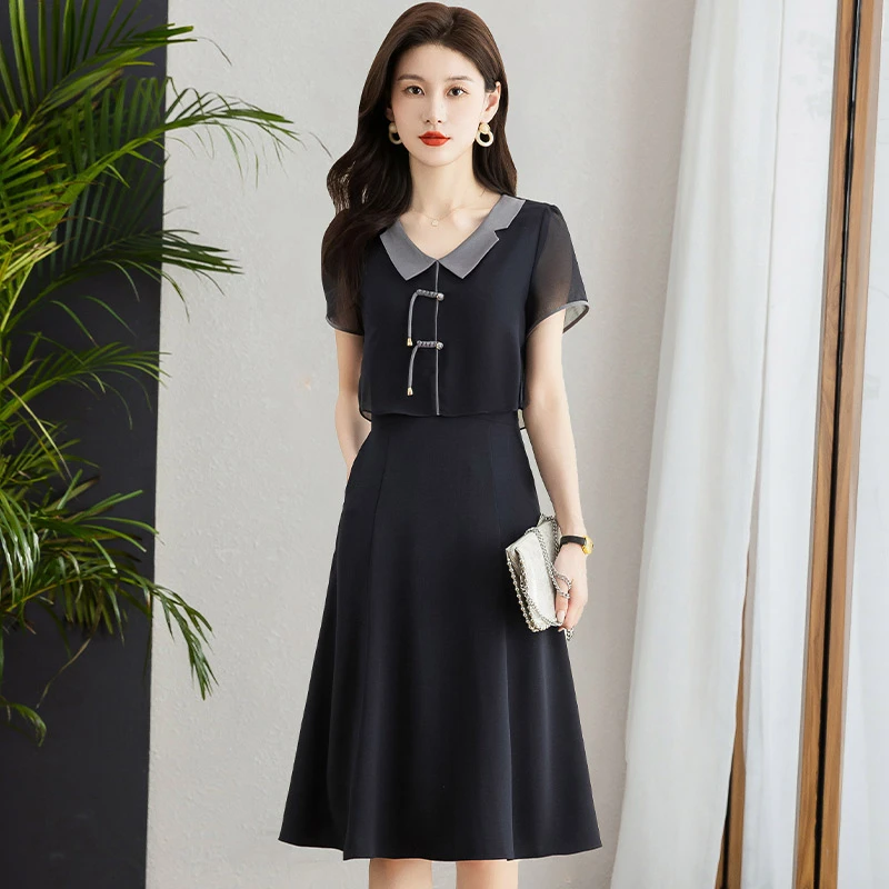 【可蓓儿】品牌小个子轻奢高端女装连衣裙2025新款夏季洋气上妈妈装