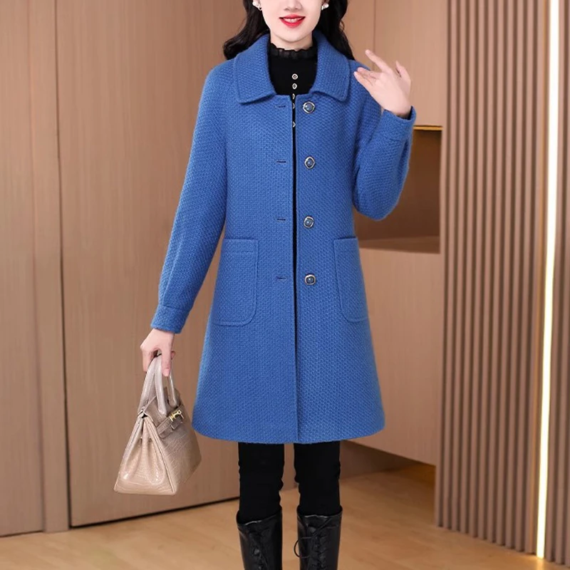 【可蓓儿】女款气质服装贵夫人时尚毛呢外套2025秋冬气质高级妈妈装