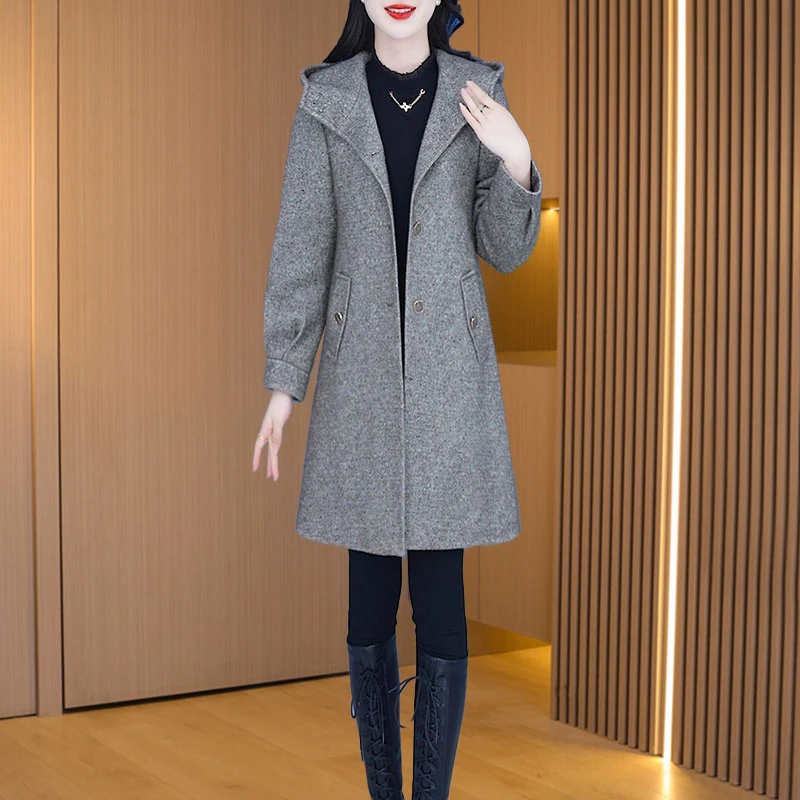 【可蓓儿】小香风气质名媛毛呢外套女2025新款秋冬爆款时尚贵妈妈装