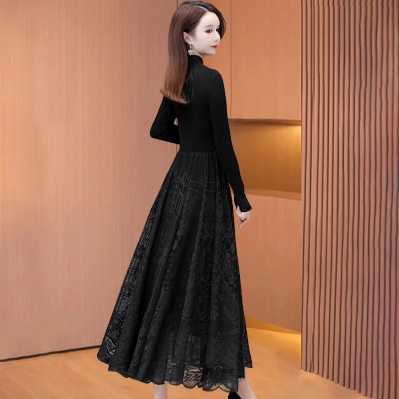 【可蓓儿】黑色长袖高档女装连衣裙2025早春季新款轻奢时尚洋妈妈装