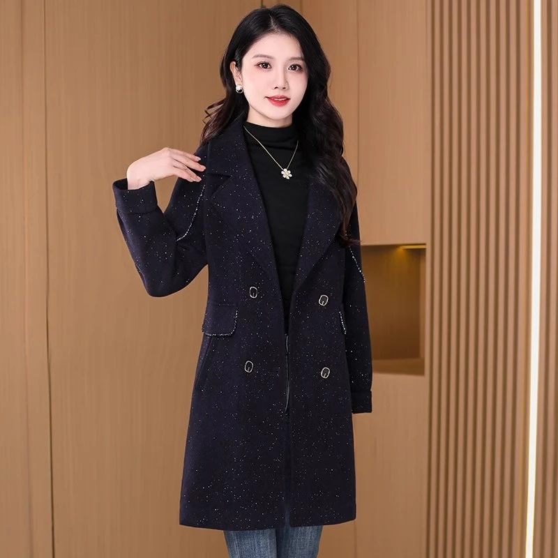 【可蓓儿】洋气休闲装杭州意法高档风衣外套女士2025新款时尚妈妈装