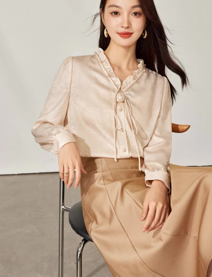 实体高定系列 2件套 秋心上衣➕半裙 MUZI2022005079