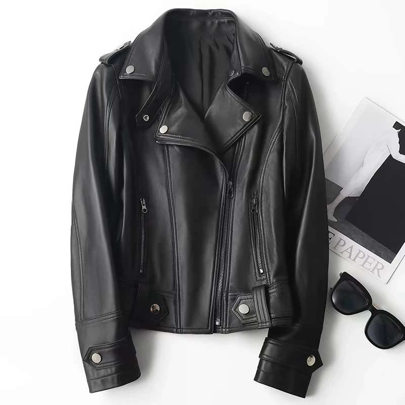 实体订单 门店599 经典气质皮衣外套MUZI2022004409