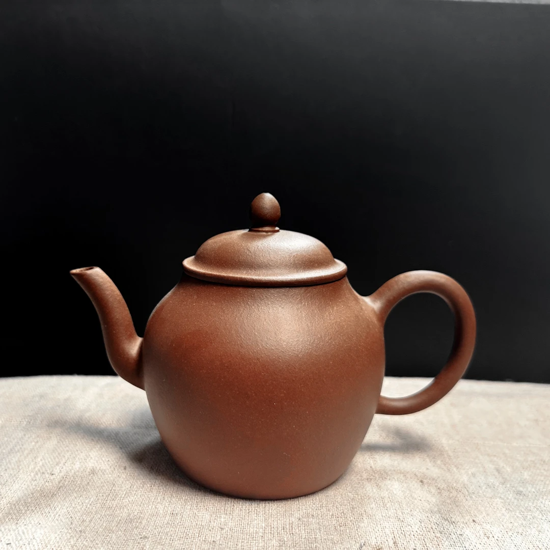 宜兴紫砂纯手工紫砂壶手制球壶莲子壶圆壶紫泥宫灯壶送礼