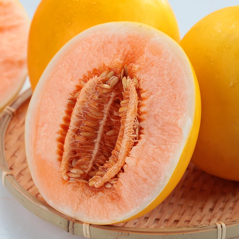 【顺丰京东】甘肃民勤沙漠蜜瓜4-9斤装金红宝甜瓜新鲜水果多仓发tz