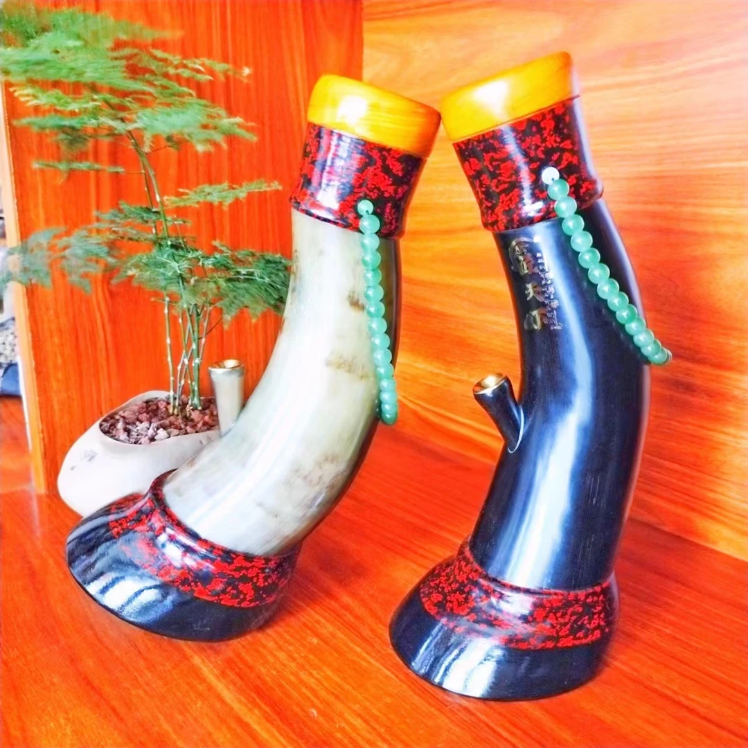 （匠天下）牛角水yan筒 高档精品 手工打磨 怀旧摆件