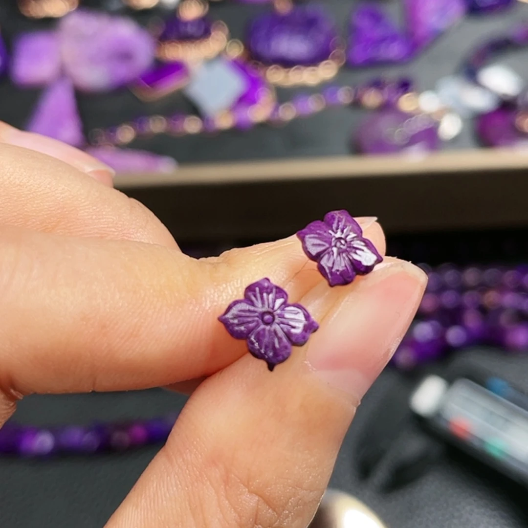 【闪购商品】苏纪石（舒俱来）耳钉银S925镶嵌