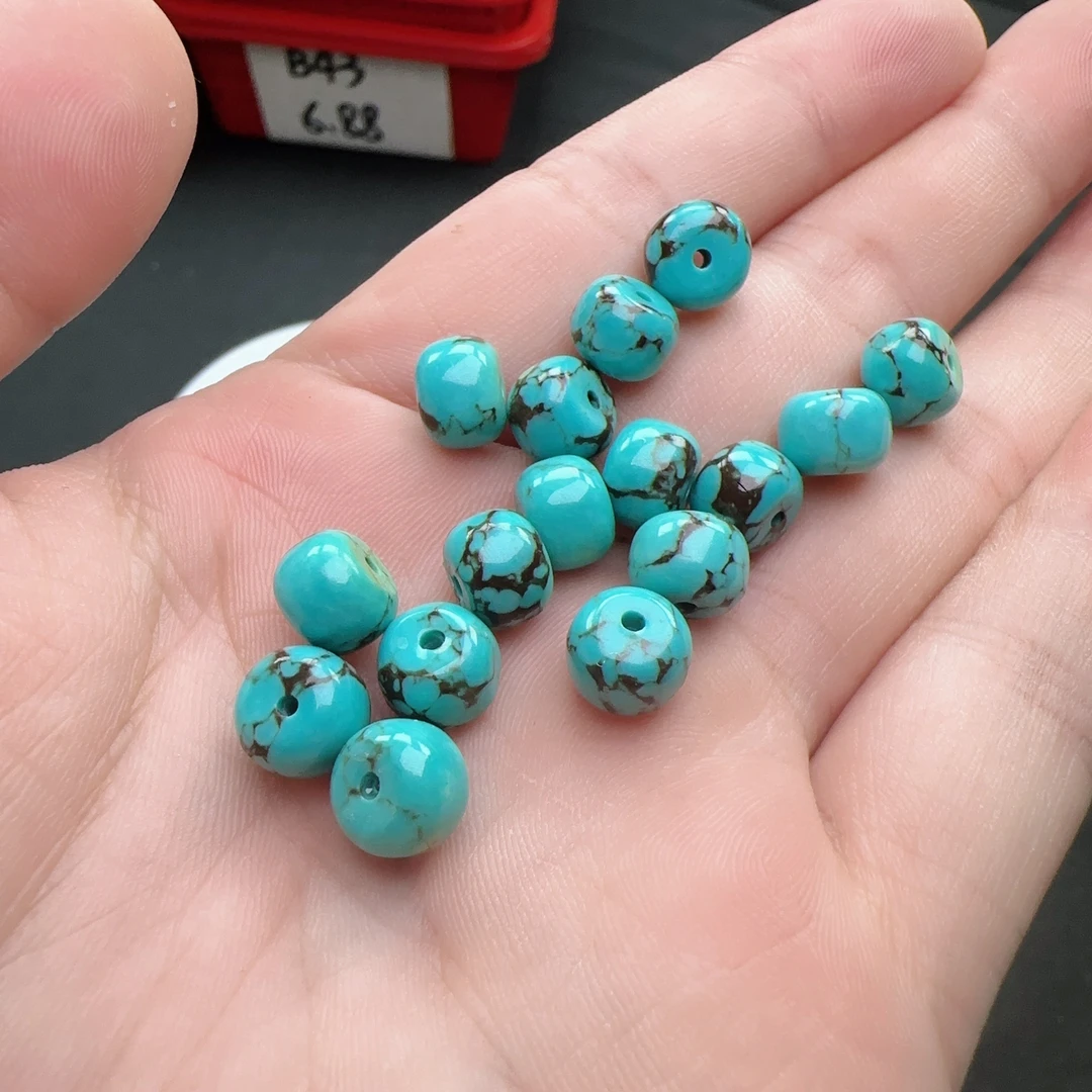 老型8x6mm湖北十堰铁线老型珠文玩配饰手工串珠创意DIY多样性发