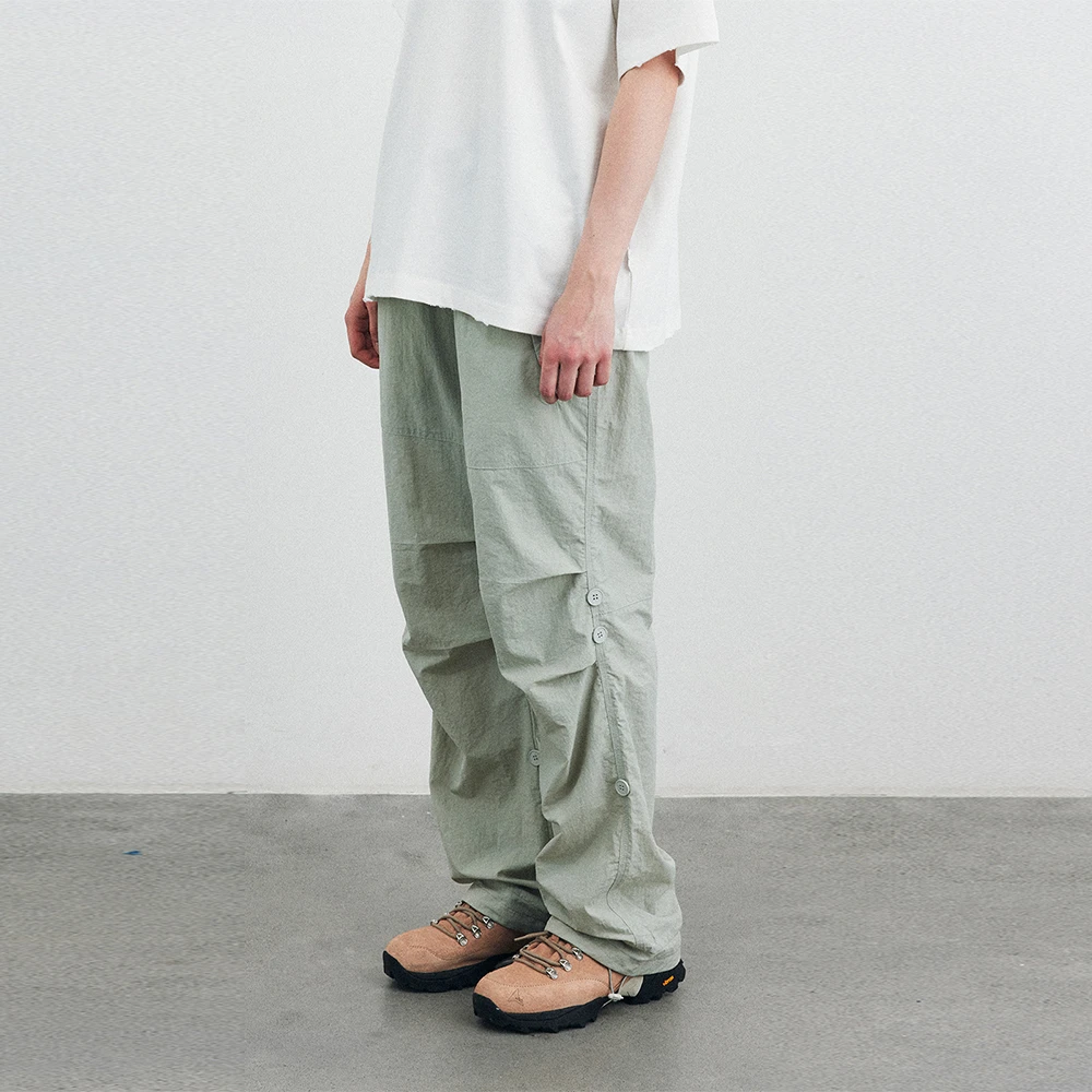 NOSD by BSL废话实验 SS23皱褶伞兵裤clean fit速干休闲廓形长裤