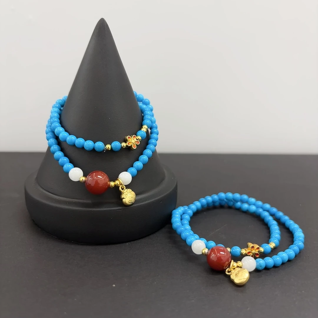 南红松石双圈手串4m+*（多样性单个发货）