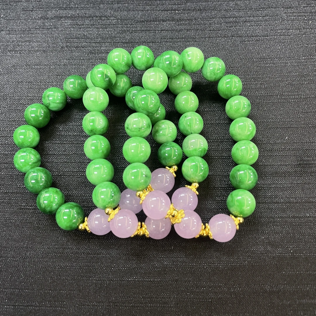 翡翠紫锂辉手串10m+