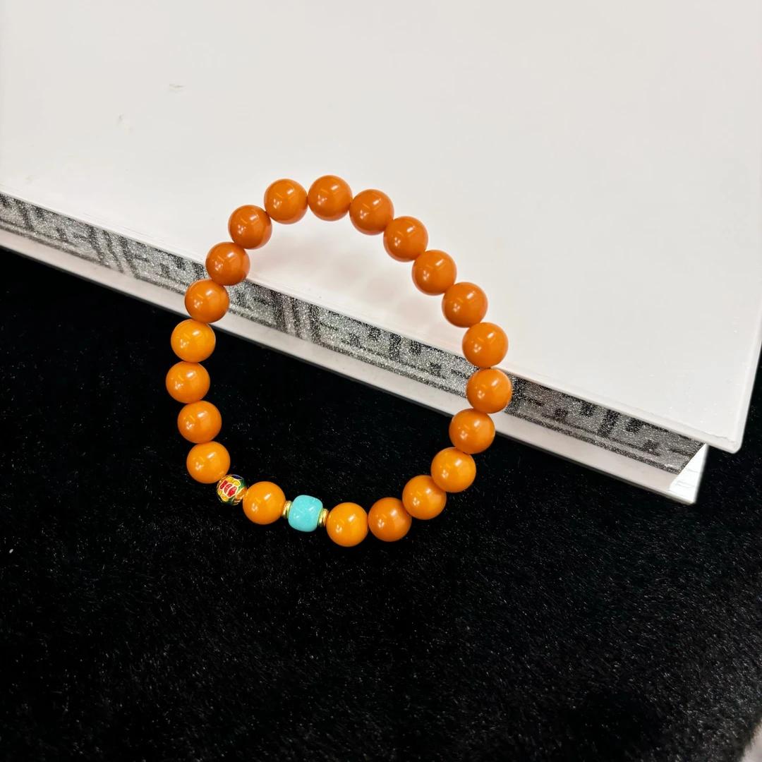 蜜蜡绿松手串8m+*多样性单个发货