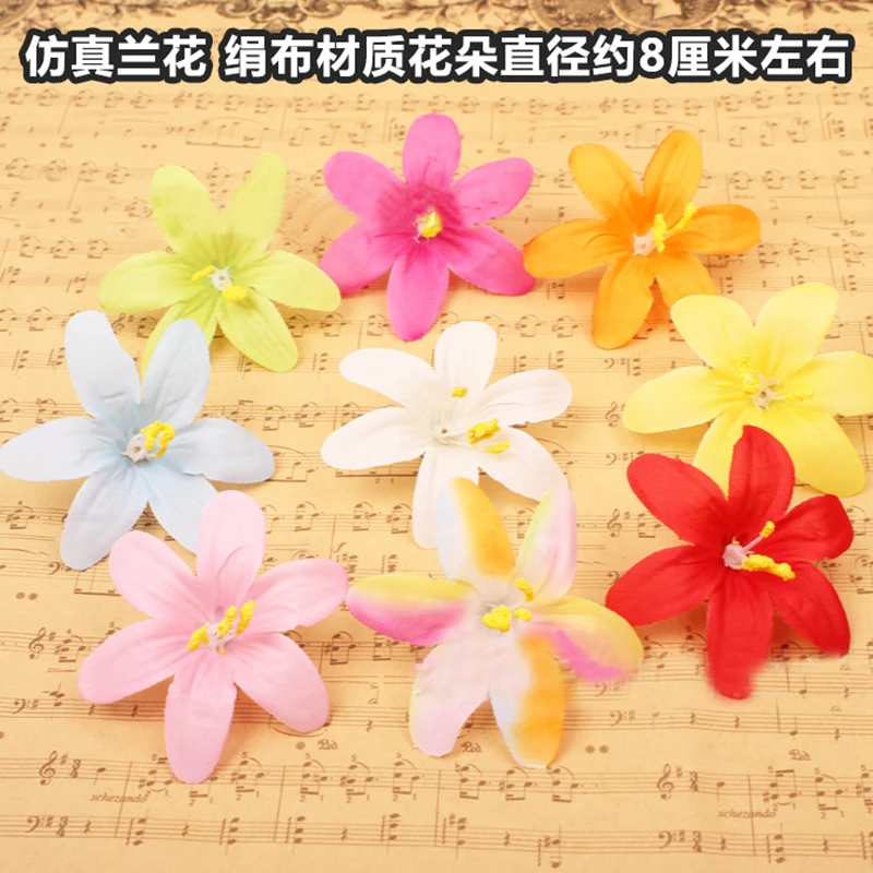 5T-50个仿真小兰花创意装饰饰品直径8厘米左右
