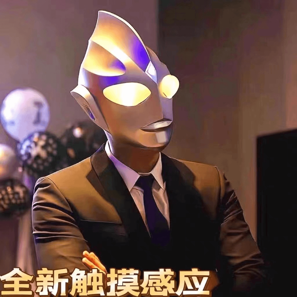 触摸发光面具面具头盔摸头可发光奥特曼头套奥特曼头套触摸可发光