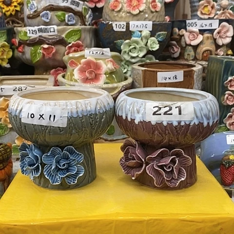 【闪购商品】红陶20CM以下紫色2个，蓝色1个