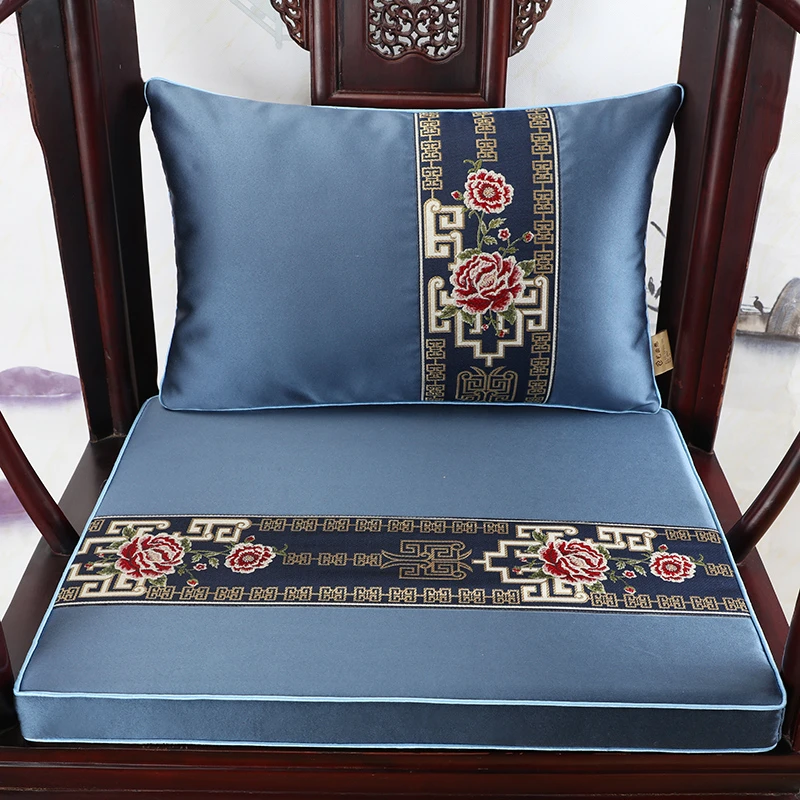 红木沙发坐垫新中式圈椅太师椅餐椅茶椅垫四季通用棕垫防滑定制
