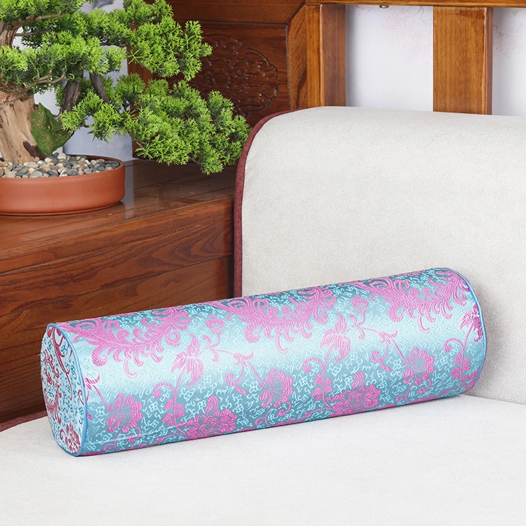 艺必旭新中式沙发圆柱形扶手枕红木沙发长条靠枕糖果枕扶手颈椎枕