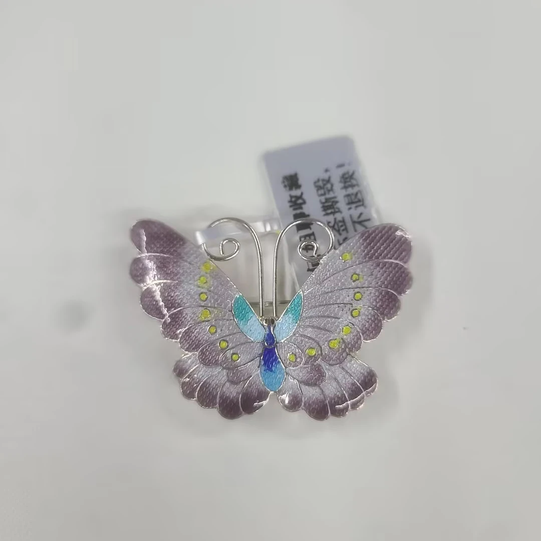 925银胸针 【何姐聊收藏】花丝彩蝴蝶胸针 1600546