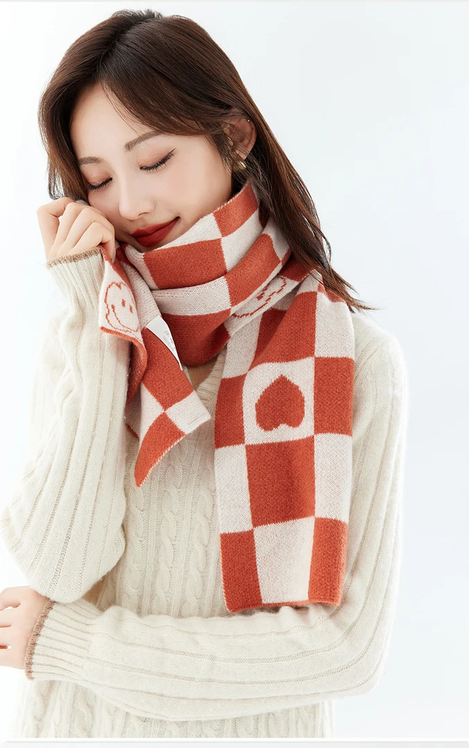 纯羊毛100%针织加厚围巾百搭情侣保暖秋冬季女士纯色时尚围脖