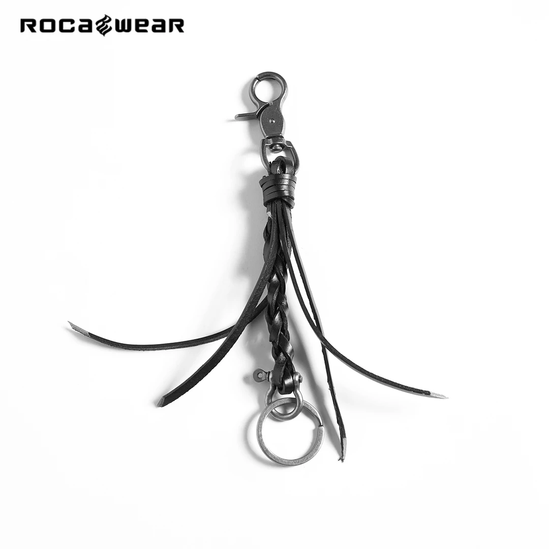 Rocawear 美式潮牌编织做旧皮革个性腰链配饰嘻哈搭配裤子装饰