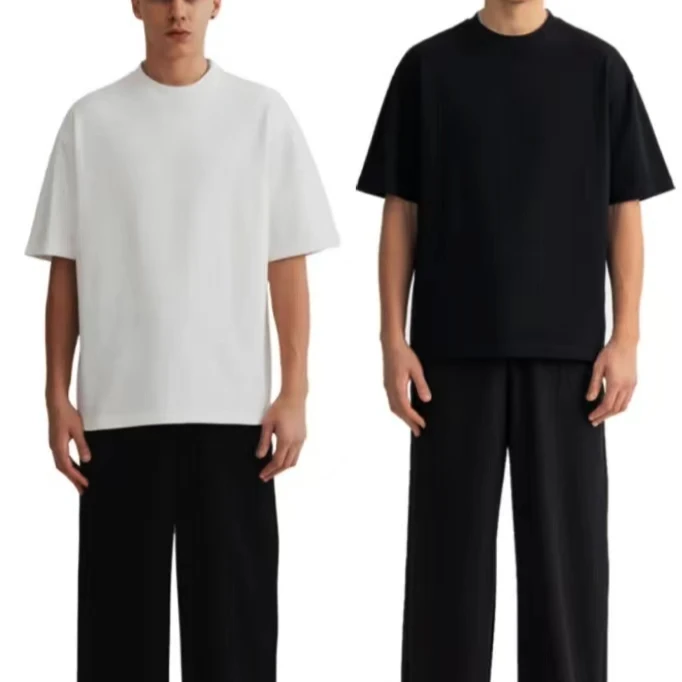 【乄声】重磅高密纯色净版宽松百搭圆领夏季短袖T恤WS20867款