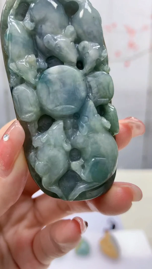 【闪购商品】定制翡翠未镶嵌 5112ry-毛货挂件