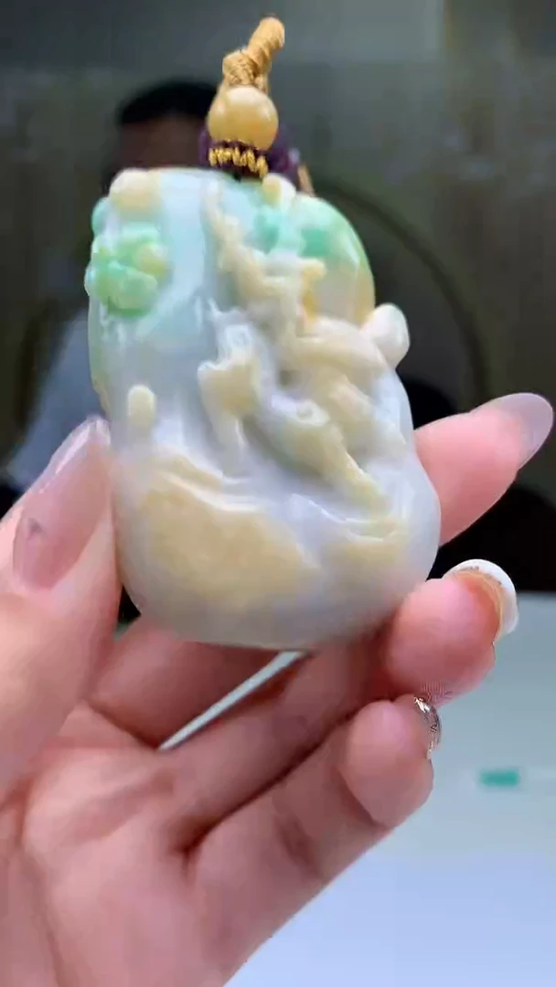 【闪购商品】定制翡翠未镶嵌4898xd-毛货挂件284