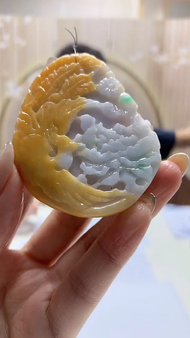 【闪购商品】定制翡翠未镶嵌5029xd-毛货挂件277