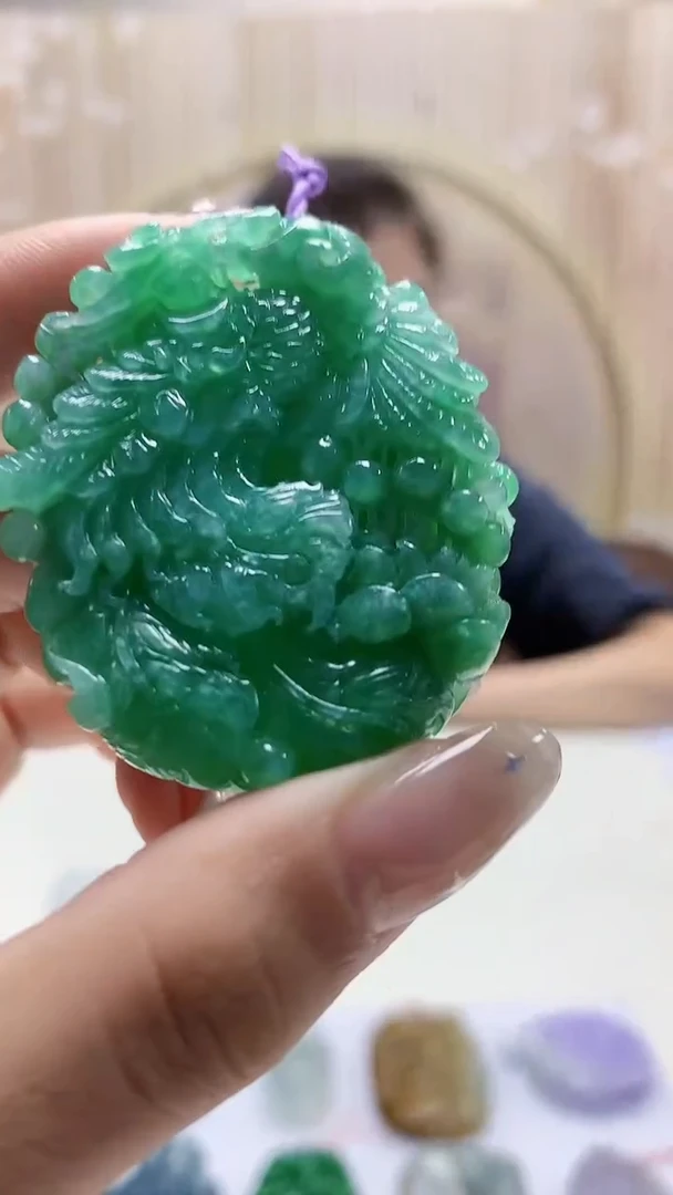 【闪购商品】定制翡翠未镶嵌5029xd-毛货挂件418