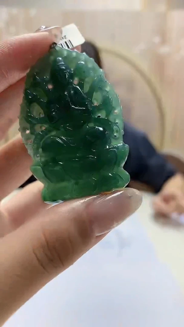 【闪购商品】定制翡翠未镶嵌5029xd-毛货挂件211