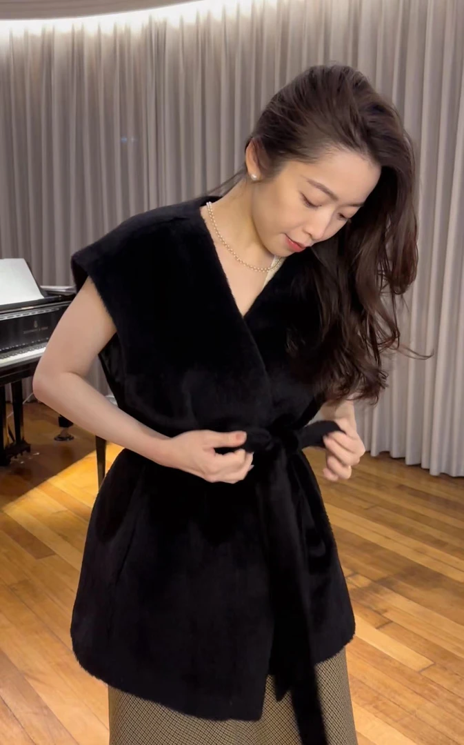 SENSE 24年 100黑苏力包肩坎肩马甲