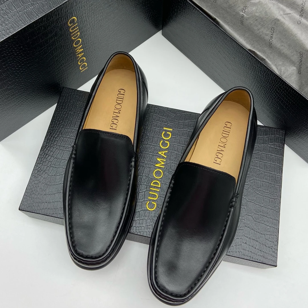 男士正装乐福鞋 一脚蹬 穿脱方便头层牛皮 商务百搭时尚乐福鞋