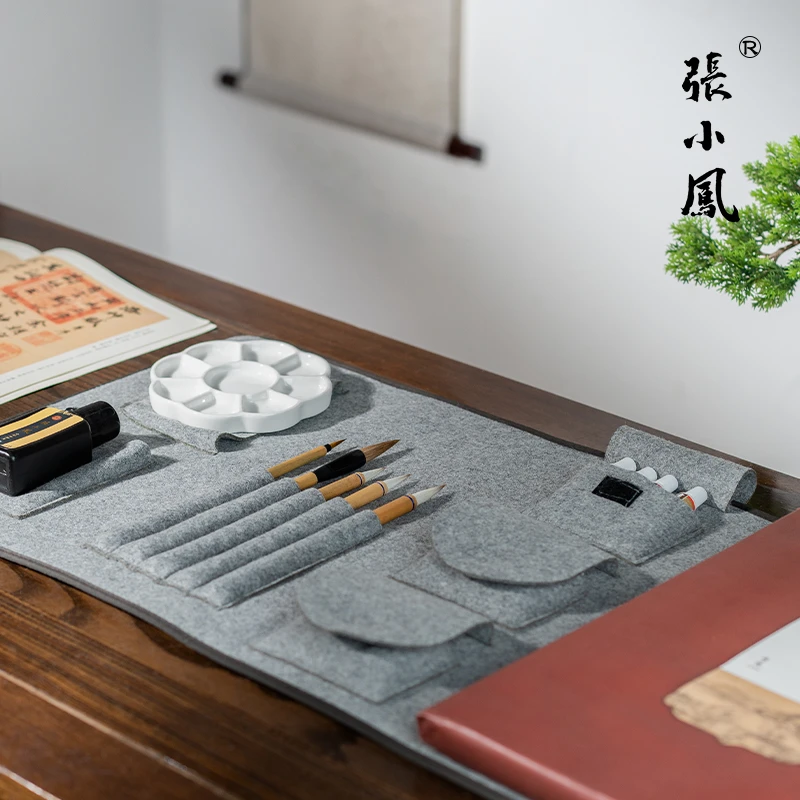 张小凤 便携国画颜料 初学者套装儿童水墨画工笔画用品工具中国画