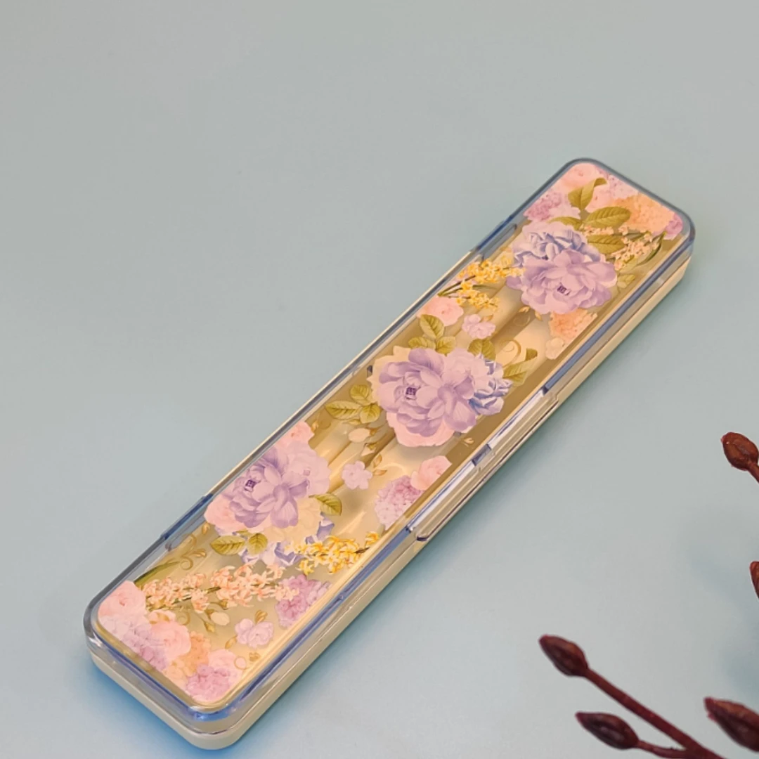 《筷子》简约便携家用外出两件套日式可爱筷子勺子套装精致