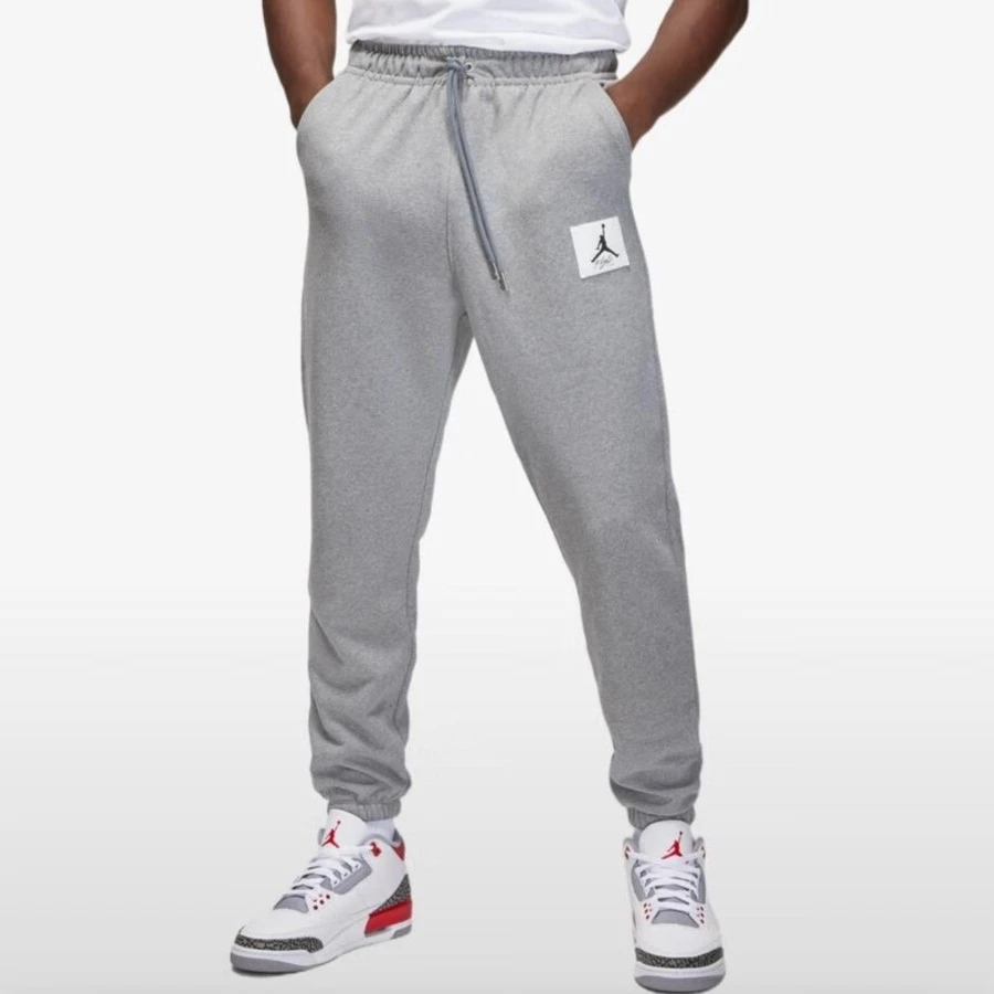 Nike耐克灰色卫裤男裤秋冬新款加绒针织束脚长裤DQ7469-091