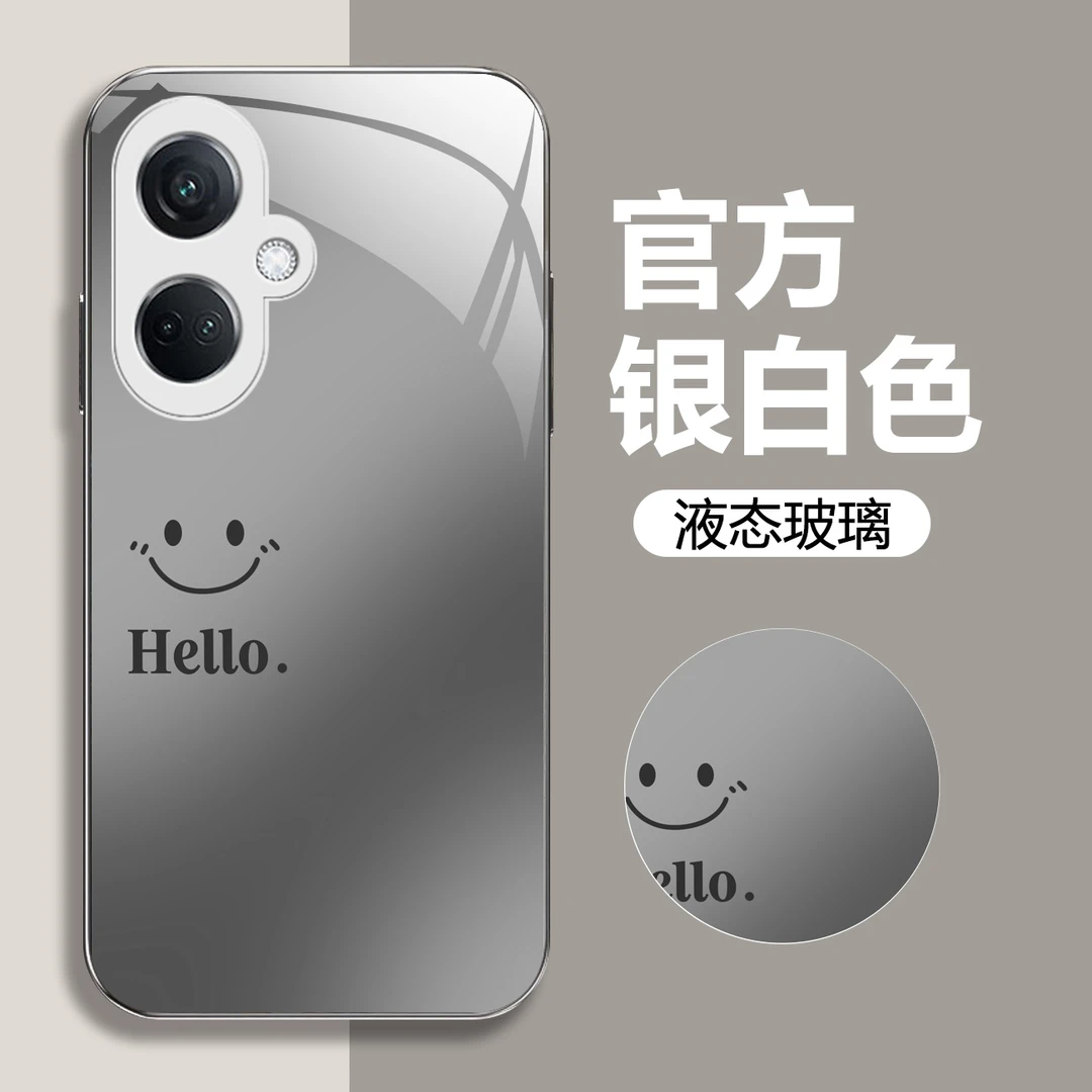 适用【OPPO K11】微笑液态玻璃手机壳 时尚潮牌 全包防摔刮